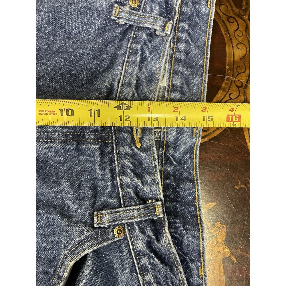 Vtg Carhartt Mens Relaxed Fit Straight Leg Flannel Lined Jean B21 Workwear 38x32 - Picture 12 of 15